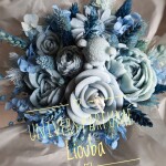 Bouquet de Fleurs de Cire BLEU