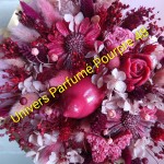 Bouquet de Cire Bordeaux & Rose