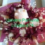 Bouquet de Cire Bordeaux & Blanc