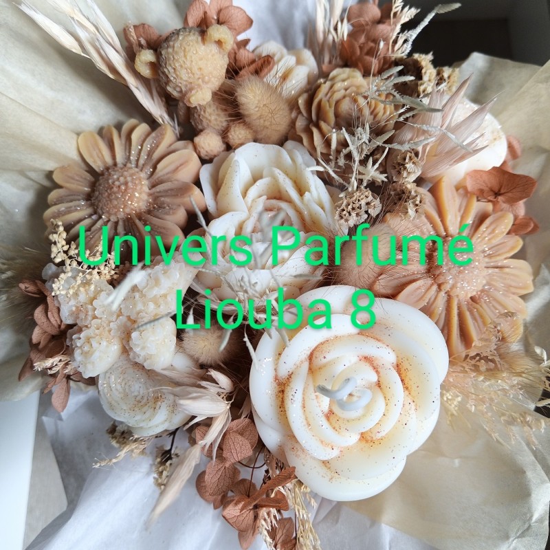 Bouquet de Fleurs de Cire CARAMEL