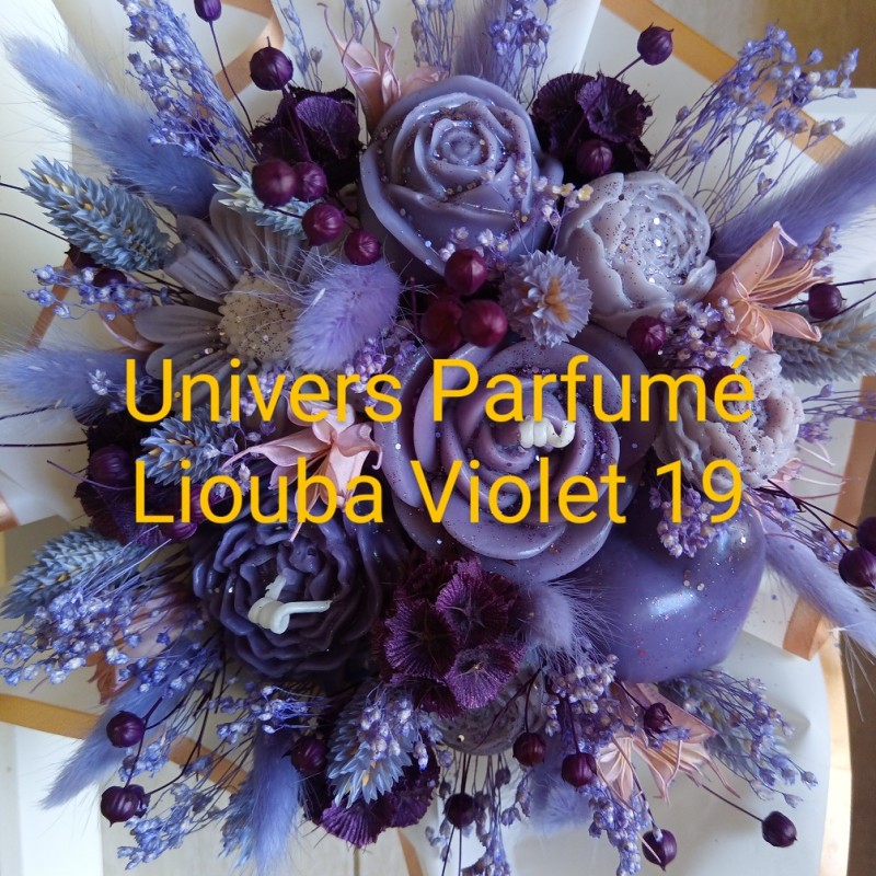Bouquet de Fleurs de Cire VIOLET