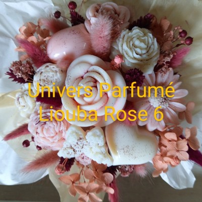 Bouquet de Fleurs de Cire Rose & Lie de Vin