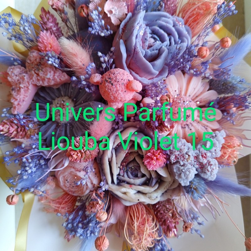 Bouquet de Fleurs de Cire VIOLET