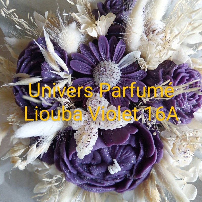 Bouquet de Fleurs de Cire VIOLET