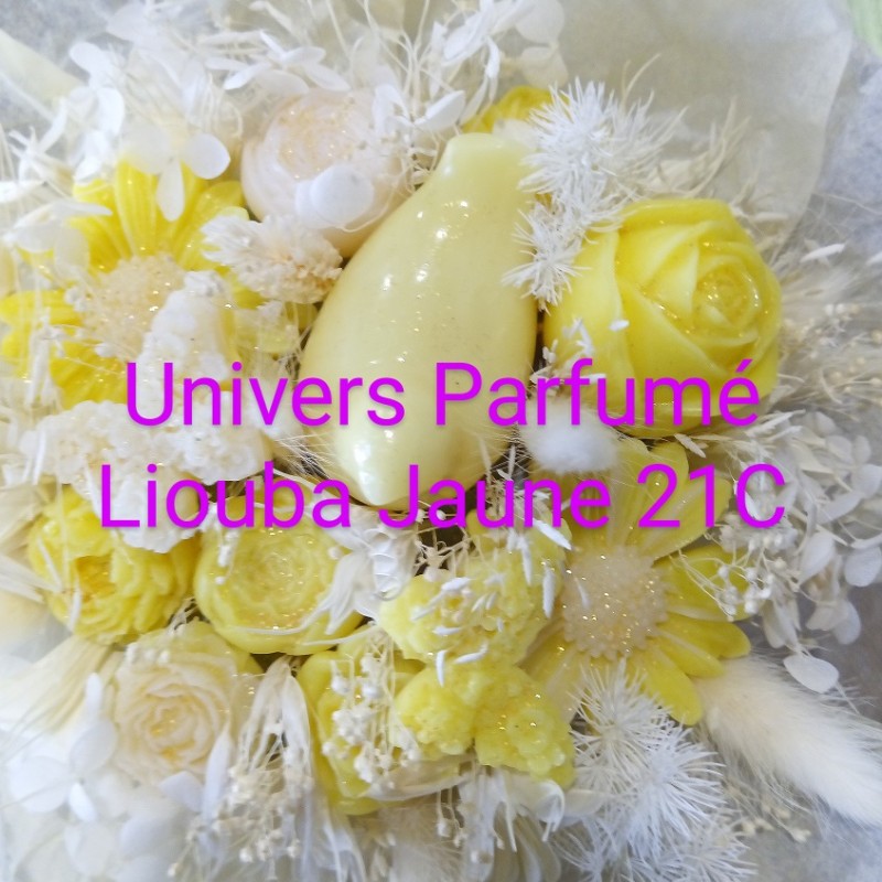Bouquet de Fleurs de Cire JAUNE