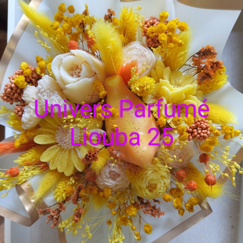 Bouquet de Fleurs de Cire JAUNE