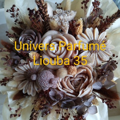 Bouquet de Fleurs de Cire Nuances de Chocolat