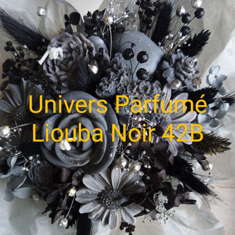 Bouquet de Fleurs de Cire NOIR